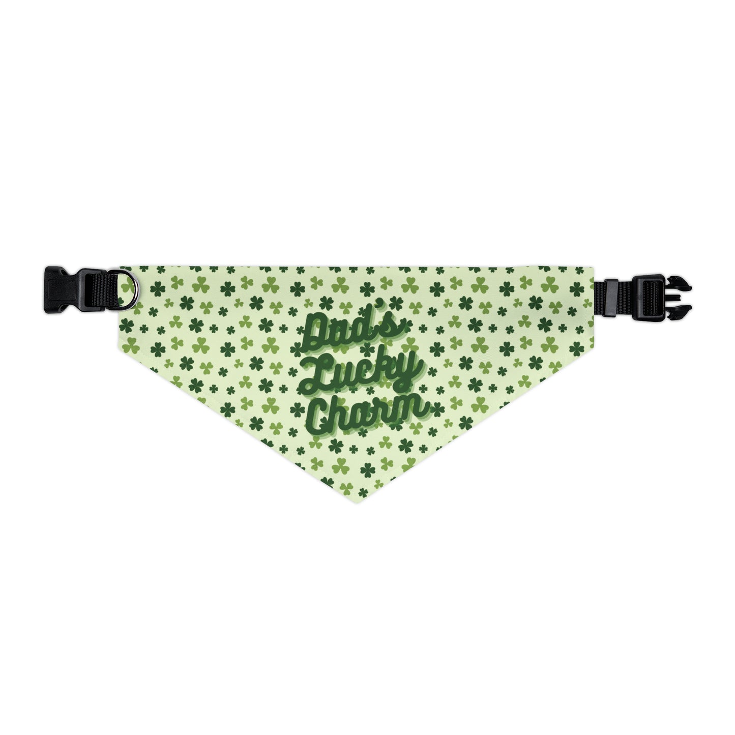 "Dad's Lucky Charm" St. Patrick's Day Pet Bandana Collar