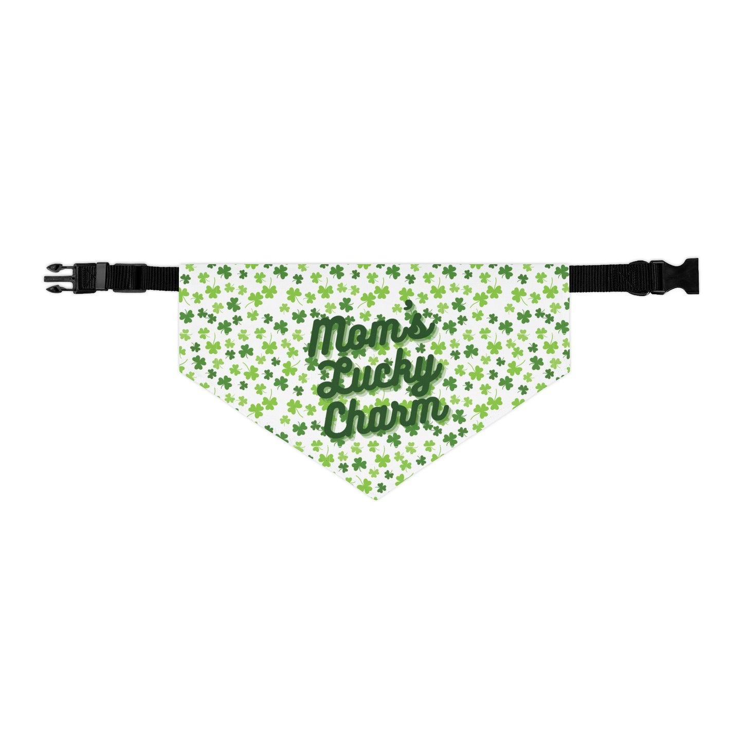 "Mom’s Lucky Charm" Pet Bandana Collar – St. Patrick’s Day Dog Accessory