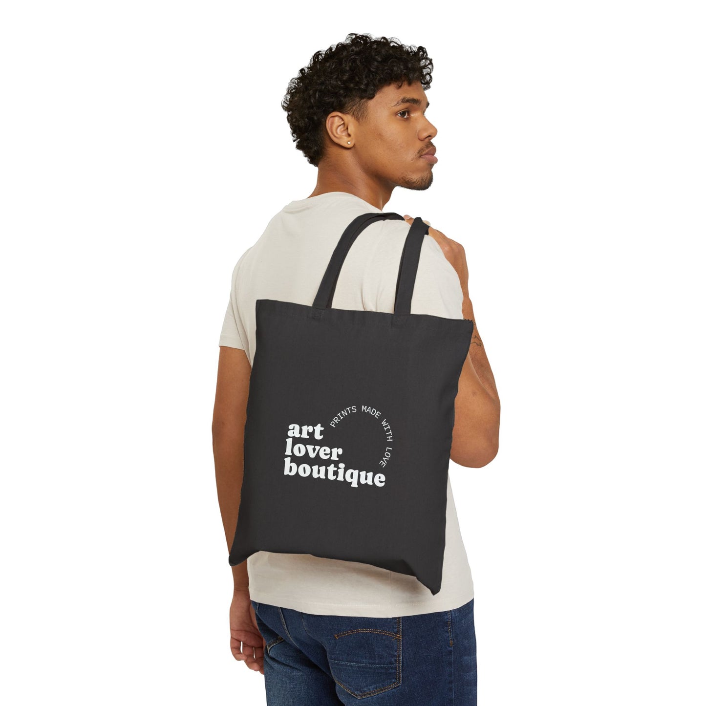 Custom Canvas Tote Bag – Personalized with Image & Text (2 Colors)