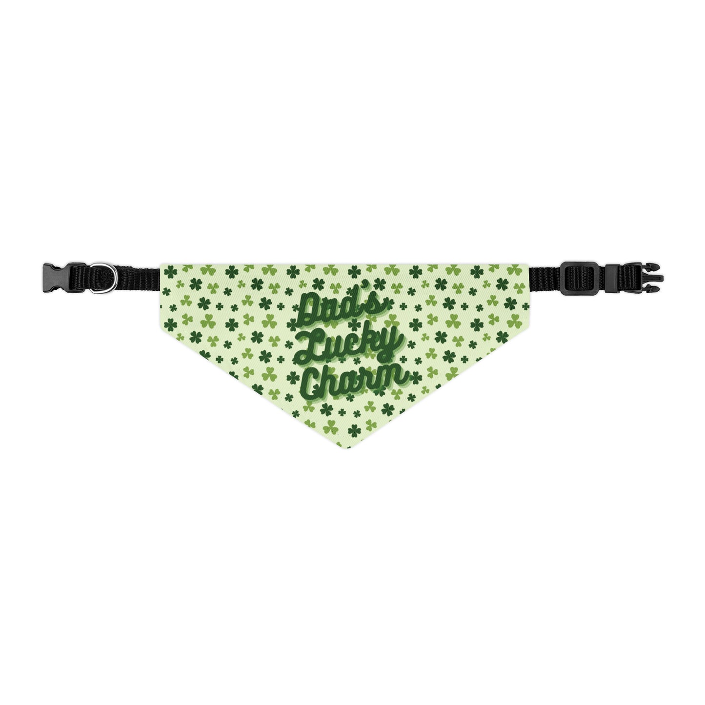 "Dad's Lucky Charm" St. Patrick's Day Pet Bandana Collar