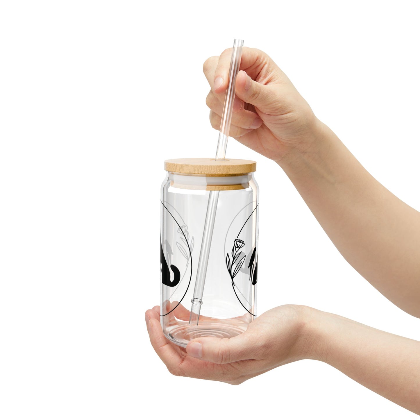 Animals Silhouette 16oz Sipper Glass