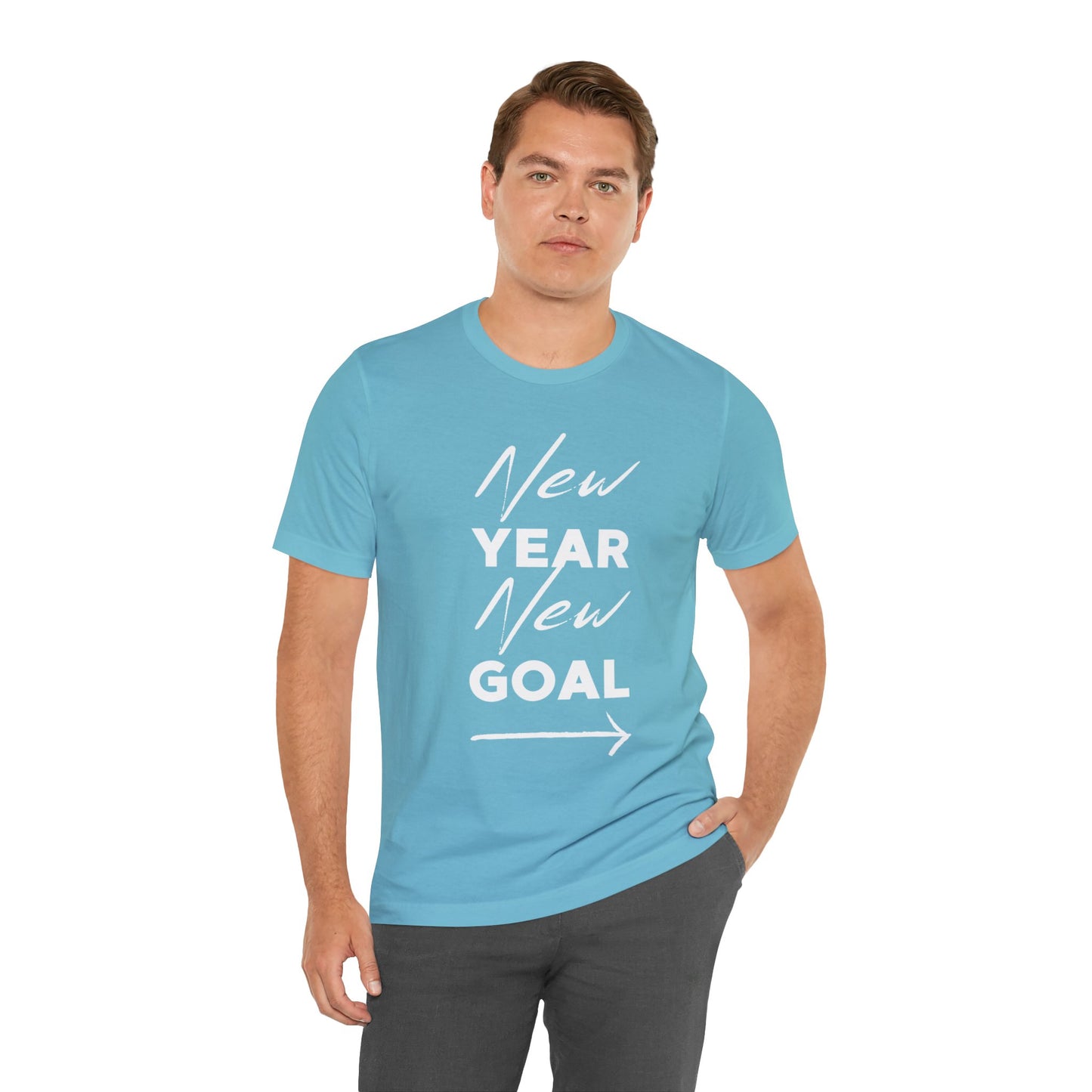 "New Year, New Goal -- Become a Foster" T-Shirt Unisex Short Sleeve Tee (Multiple Sizes & Colors)
