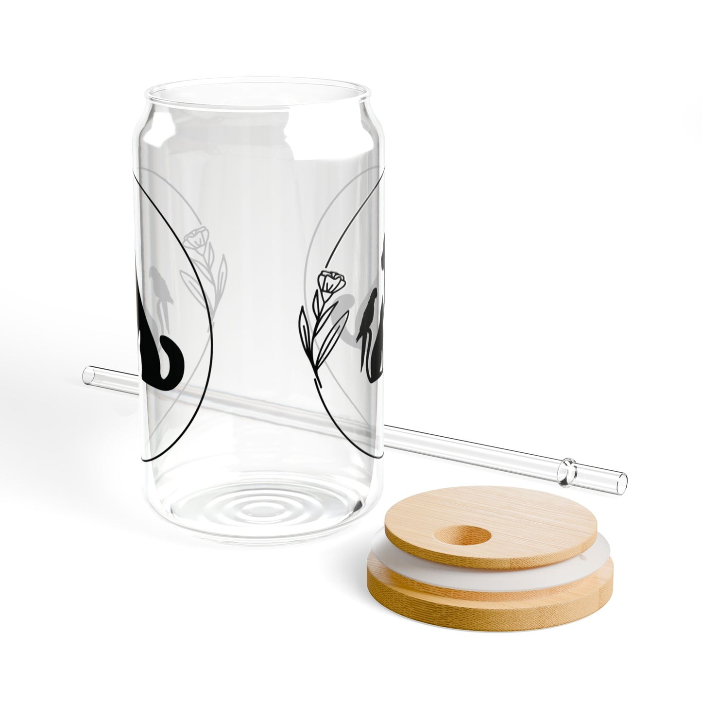 Animals Silhouette 16oz Sipper Glass