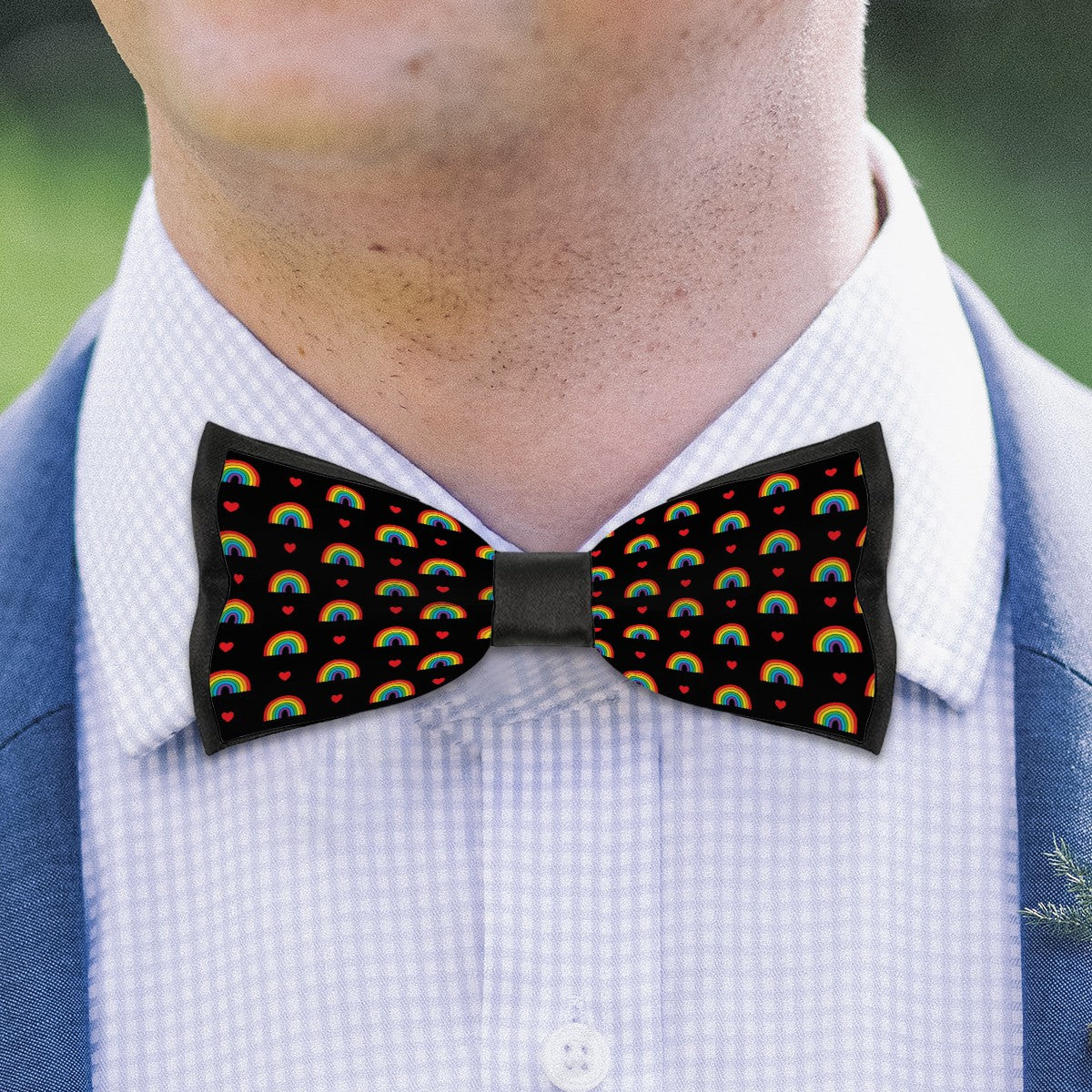 Rainbow Bow Tie for Men