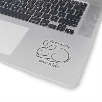 Rabbit Outline Kiss-Cut Sticker