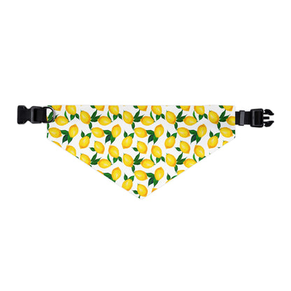 Lemon Print Pet Bandana Collar – Fresh Summer Bandana for Stylish Pets