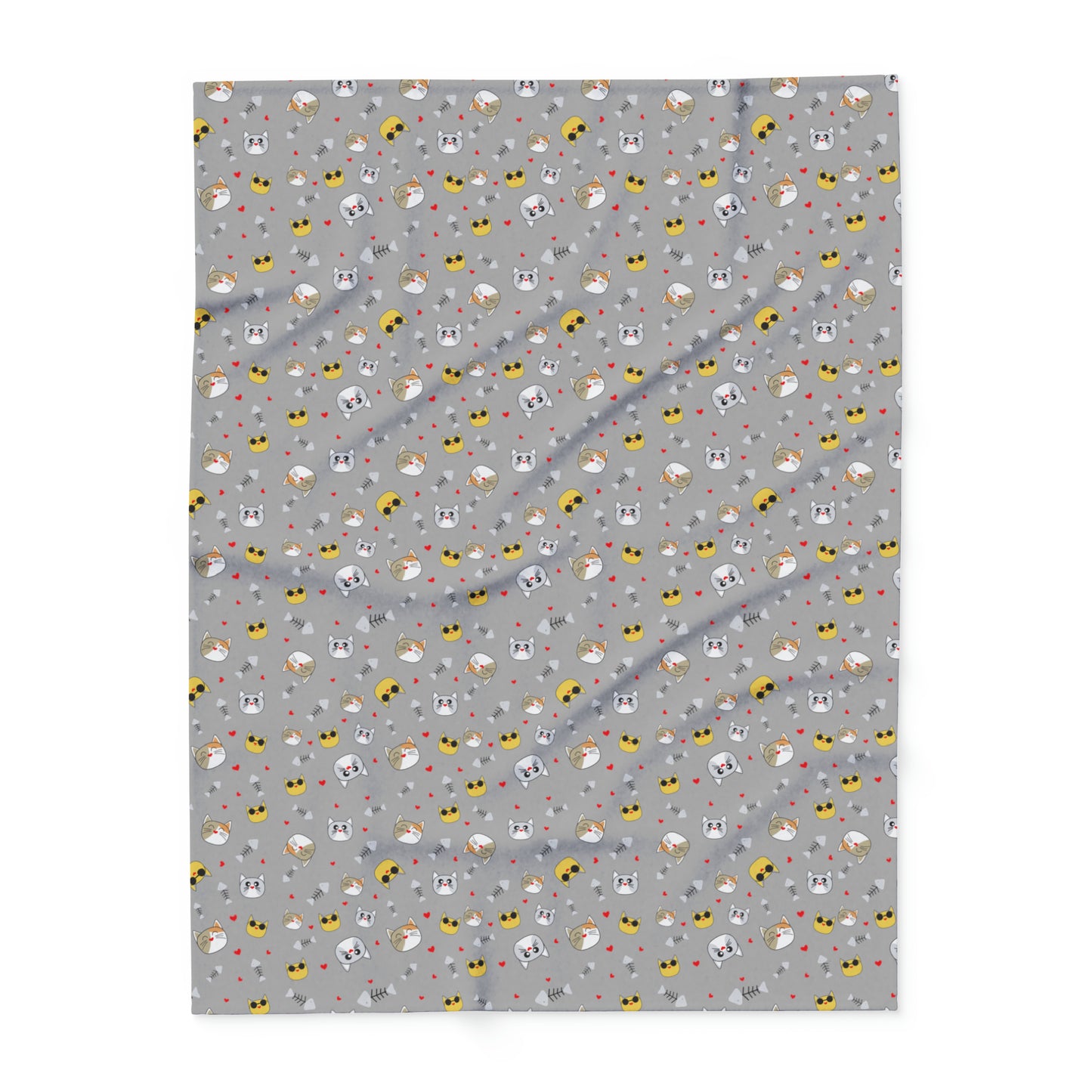 Cat Love Pattern Arctic Fleece Blanket