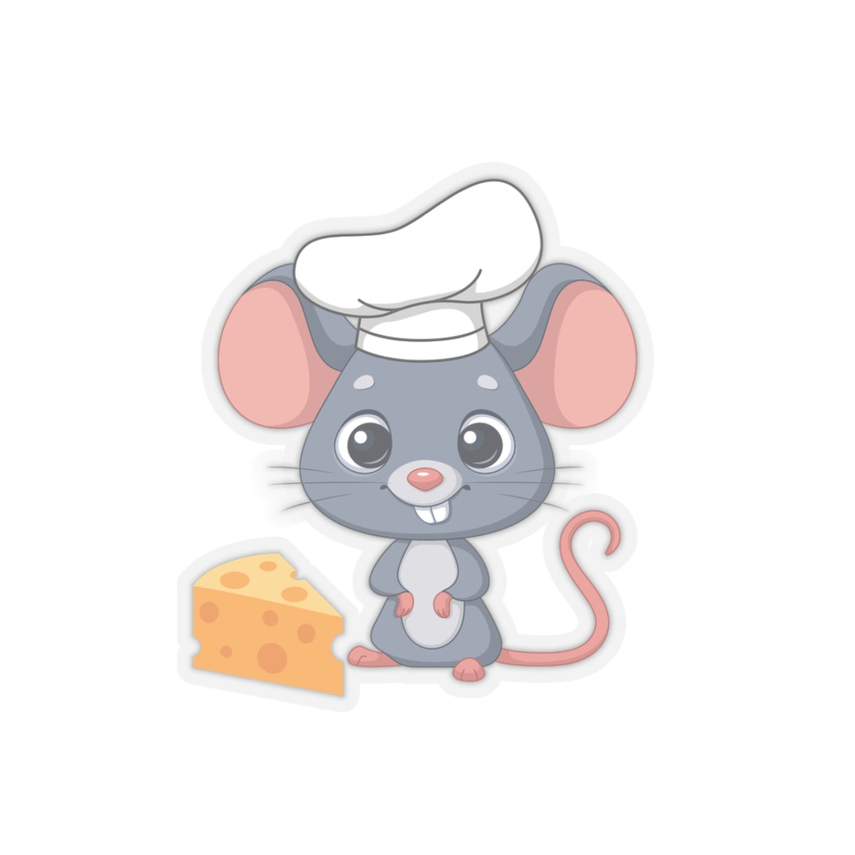 Rat Chef with Cheese Kiss-Cut Sticker