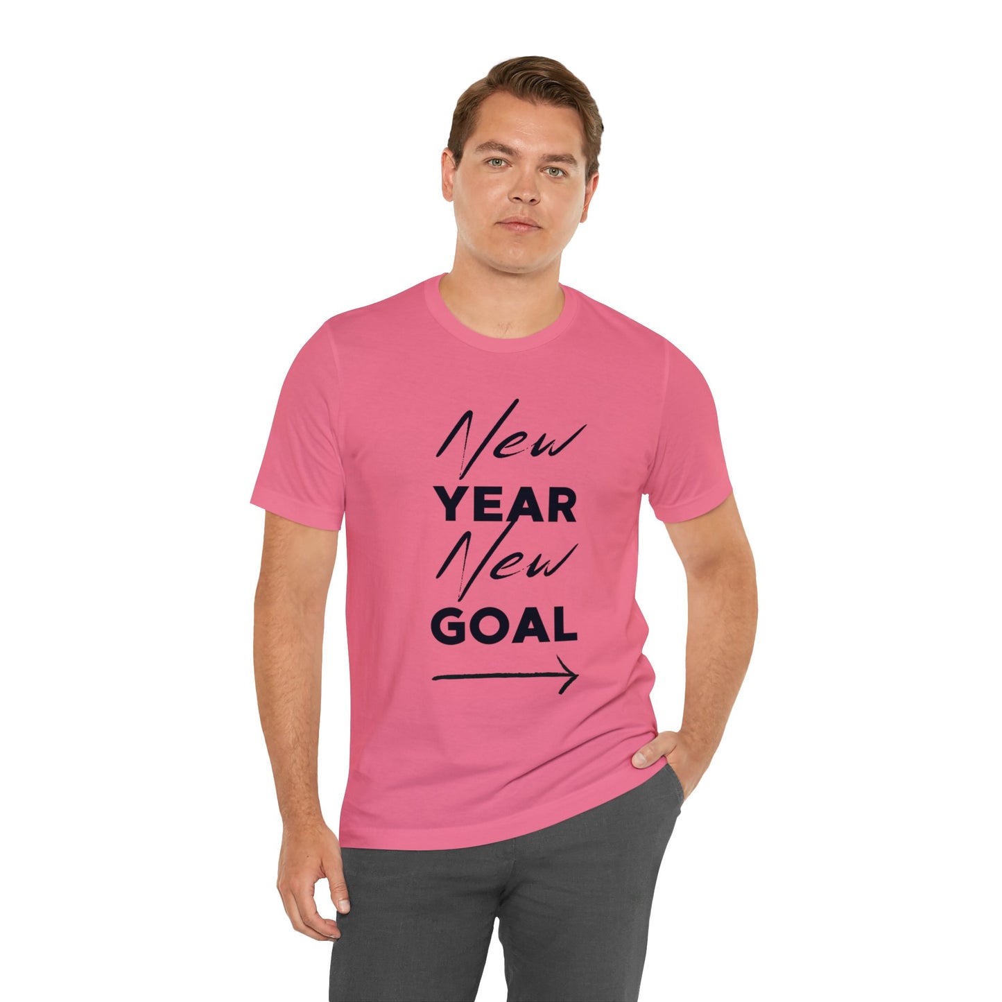 "New Year, New Goal -- Become a Foster" T-Shirt Unisex Short Sleeve Tee (Multiple Sizes & Colors)