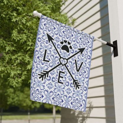 Pet Love Blue Bandana Garden & House Banner