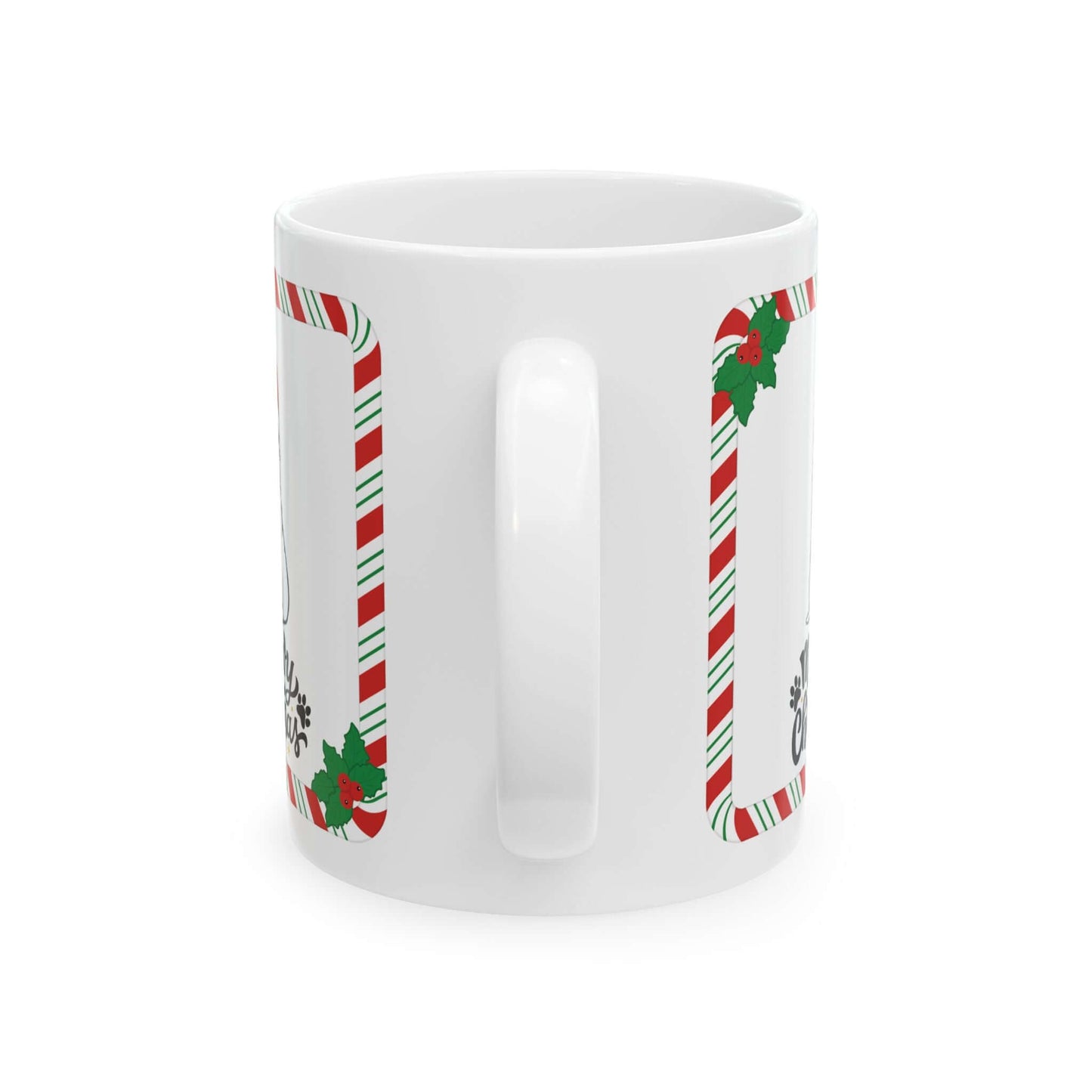 Christmas Kitty Ceramic Mug – Cute Holiday Cat Coffee Cup (11oz & 15oz)