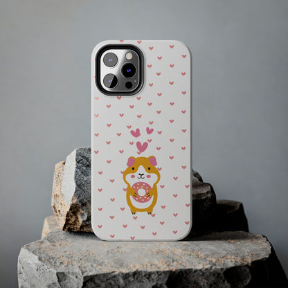 Cute Hamster & Donut Phone Case (Tough) -- [iPhone Only]