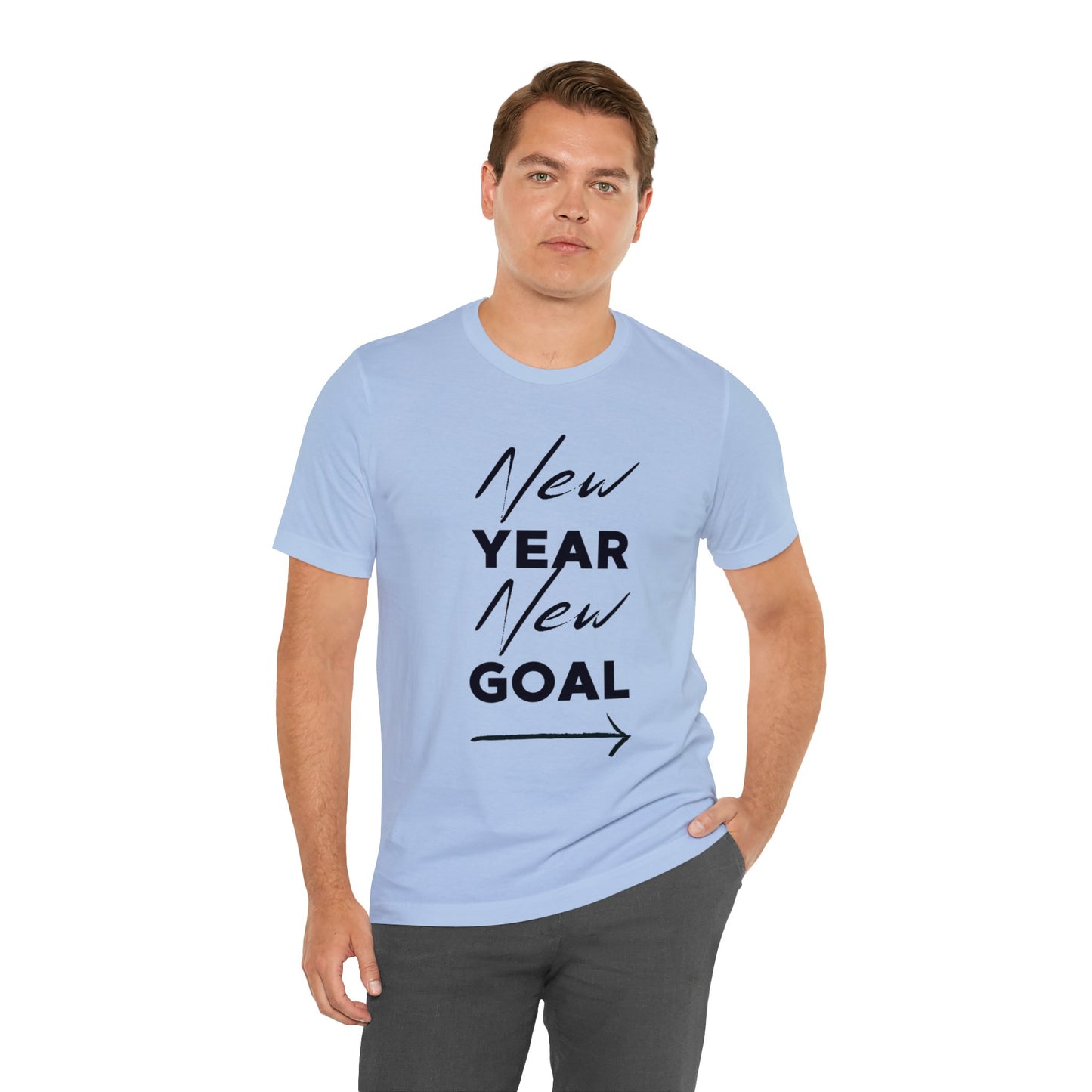 "New Year, New Goal -- Become a Foster" T-Shirt Unisex Short Sleeve Tee (Multiple Sizes & Colors)