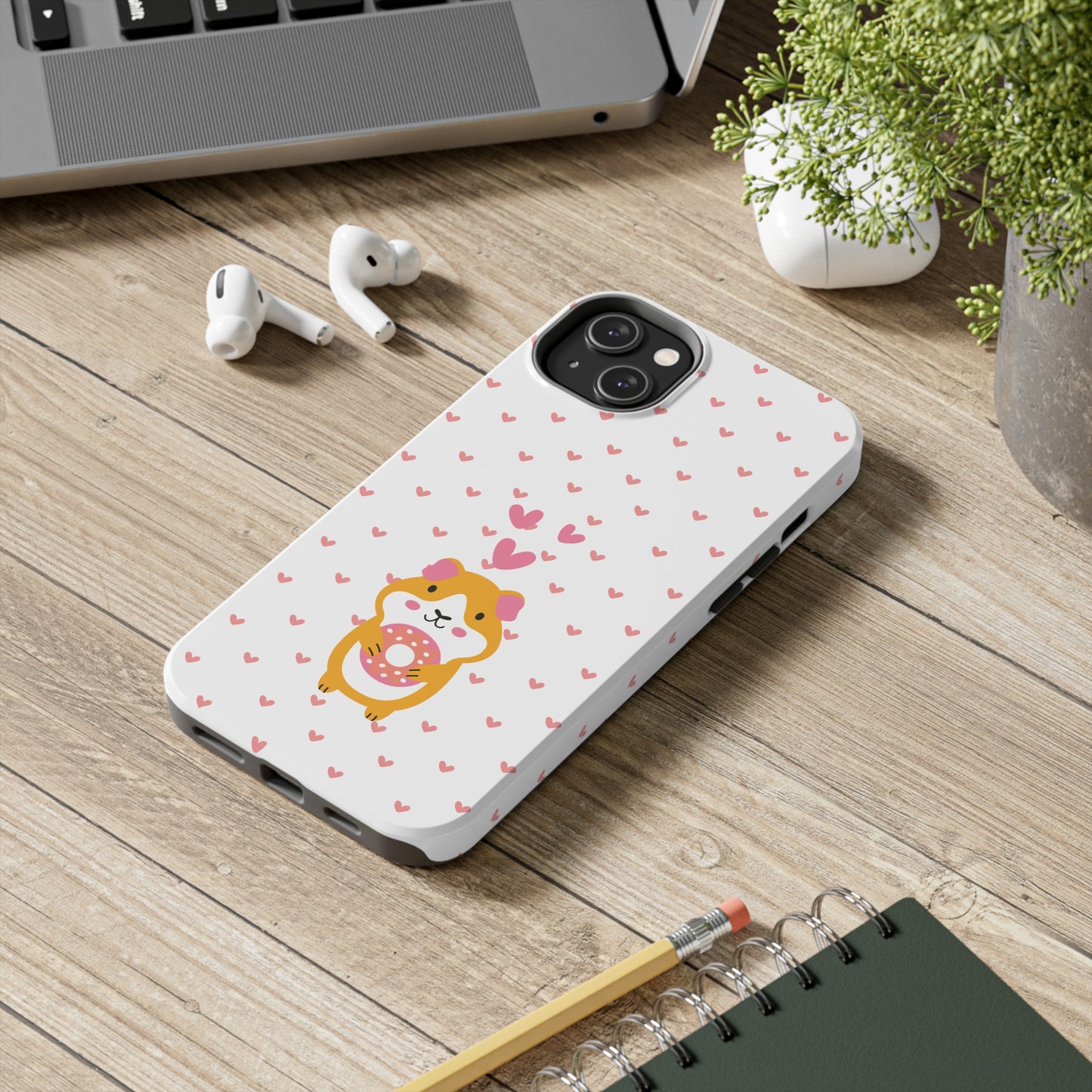 Cute Hamster & Donut Phone Case (Tough) -- [iPhone Only]