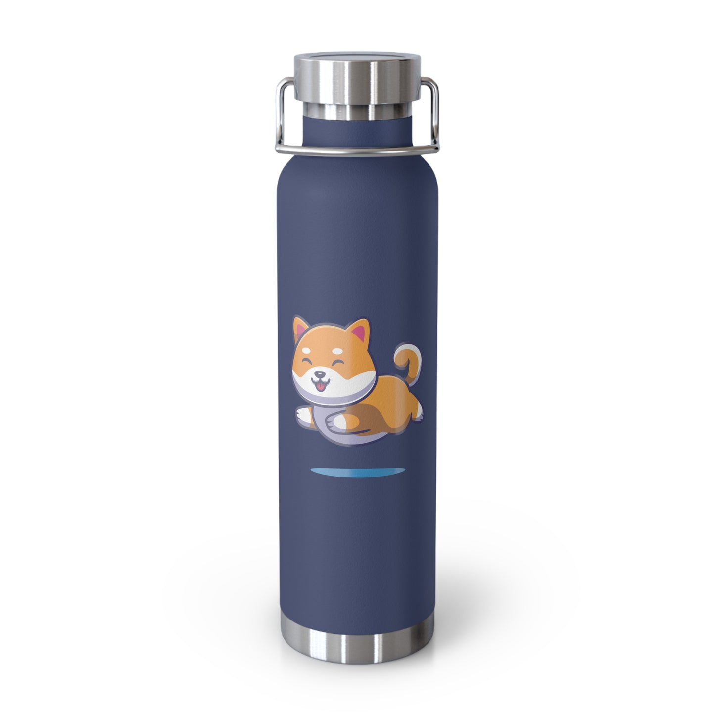 Shiba Inu Copper Vacuum Insulated Bottle, Jumping Shiba Inu Water Bottle, Shiba Inu Cartoon Water Bottle