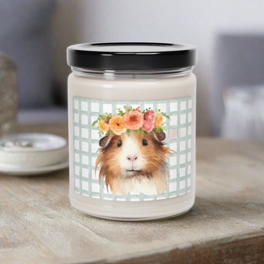 'Floral Guinea Pig' Spring Themed Soy Candle (9 Scents)