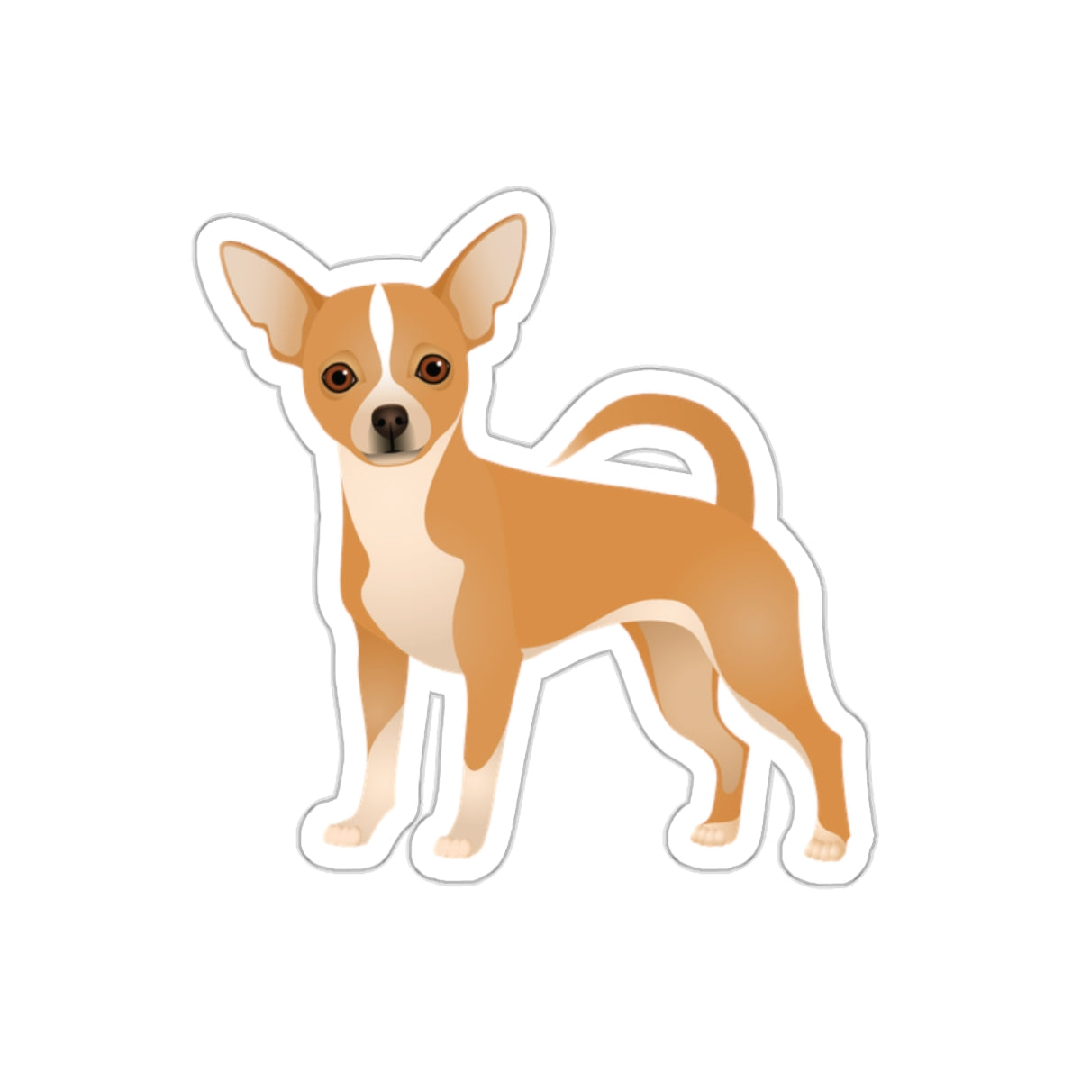 Tan Chihuahua Kiss-Cut Sticker