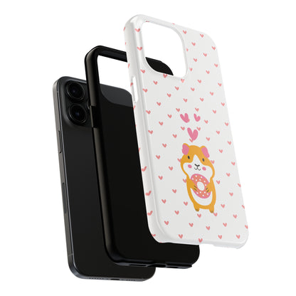 Cute Hamster & Donut Phone Case (Tough) -- [iPhone Only]