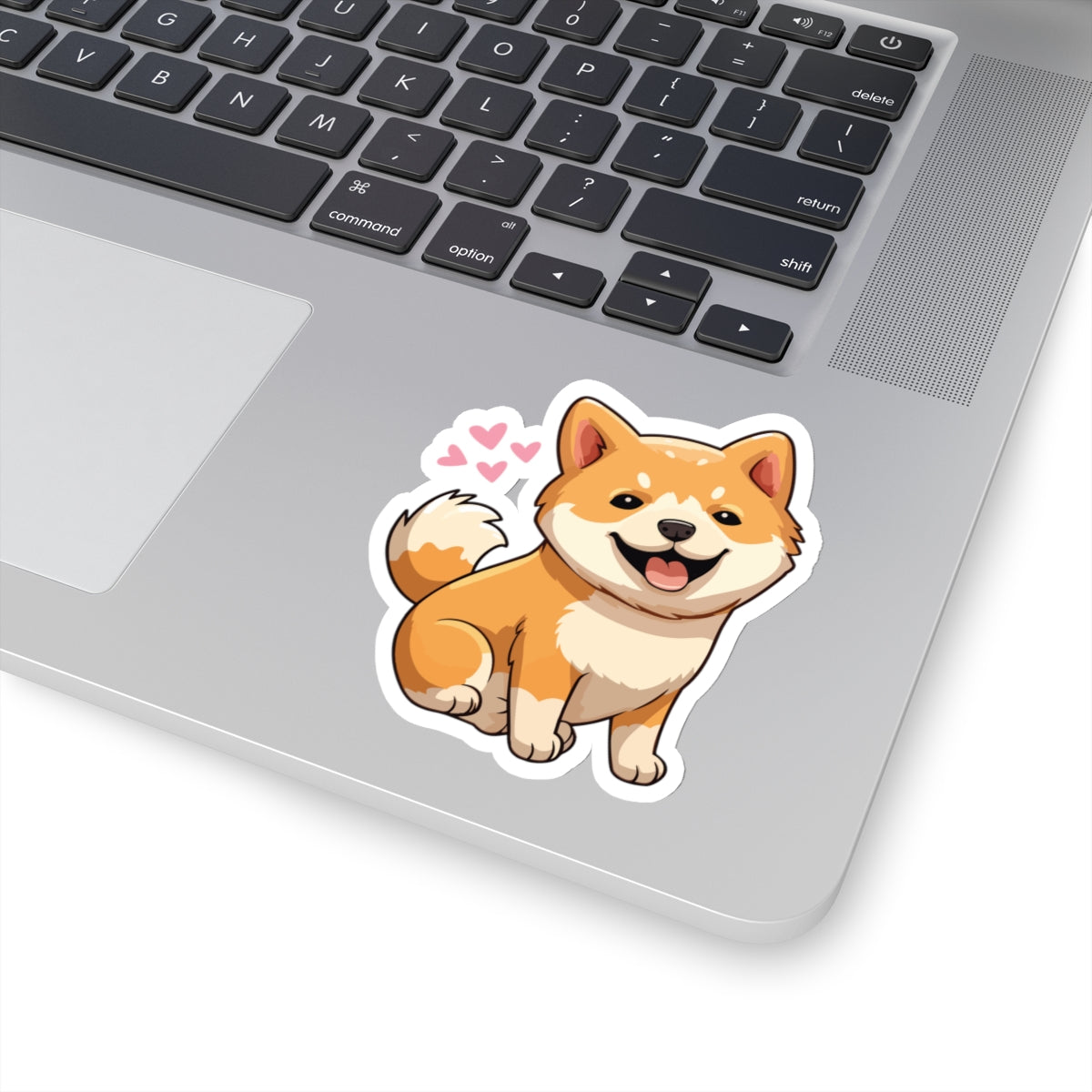 Cute Shiba Inu Love Kiss-Cut Sticker