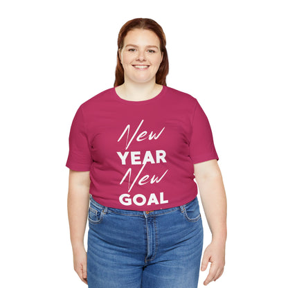 "New Year, New Goal -- Become a Foster" T-Shirt Unisex Short Sleeve Tee (Multiple Sizes & Colors)