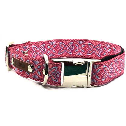 Pink Flower Collar and Leash Set (Personalization Available)