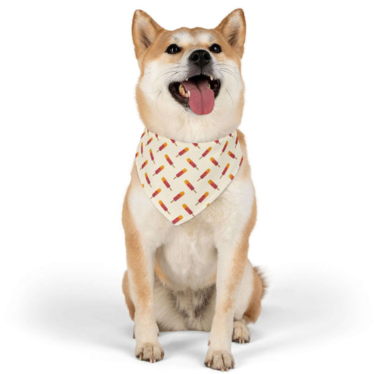 Bright Popsicle Print Pet Bandana Collar – Perfect for Warm Weather Walks