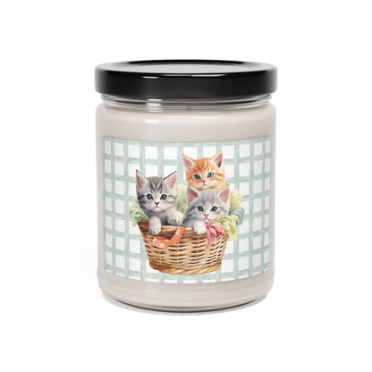 'Kittens in a Basket' Spring Themed Soy Candle (9 Scents)