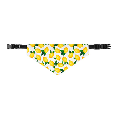 Lemon Print Pet Bandana Collar – Fresh Summer Bandana for Stylish Pets