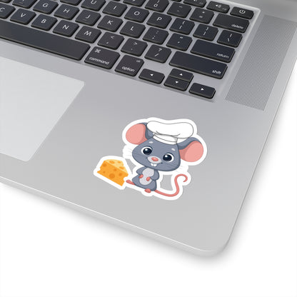 Rat Chef with Cheese Kiss-Cut Sticker