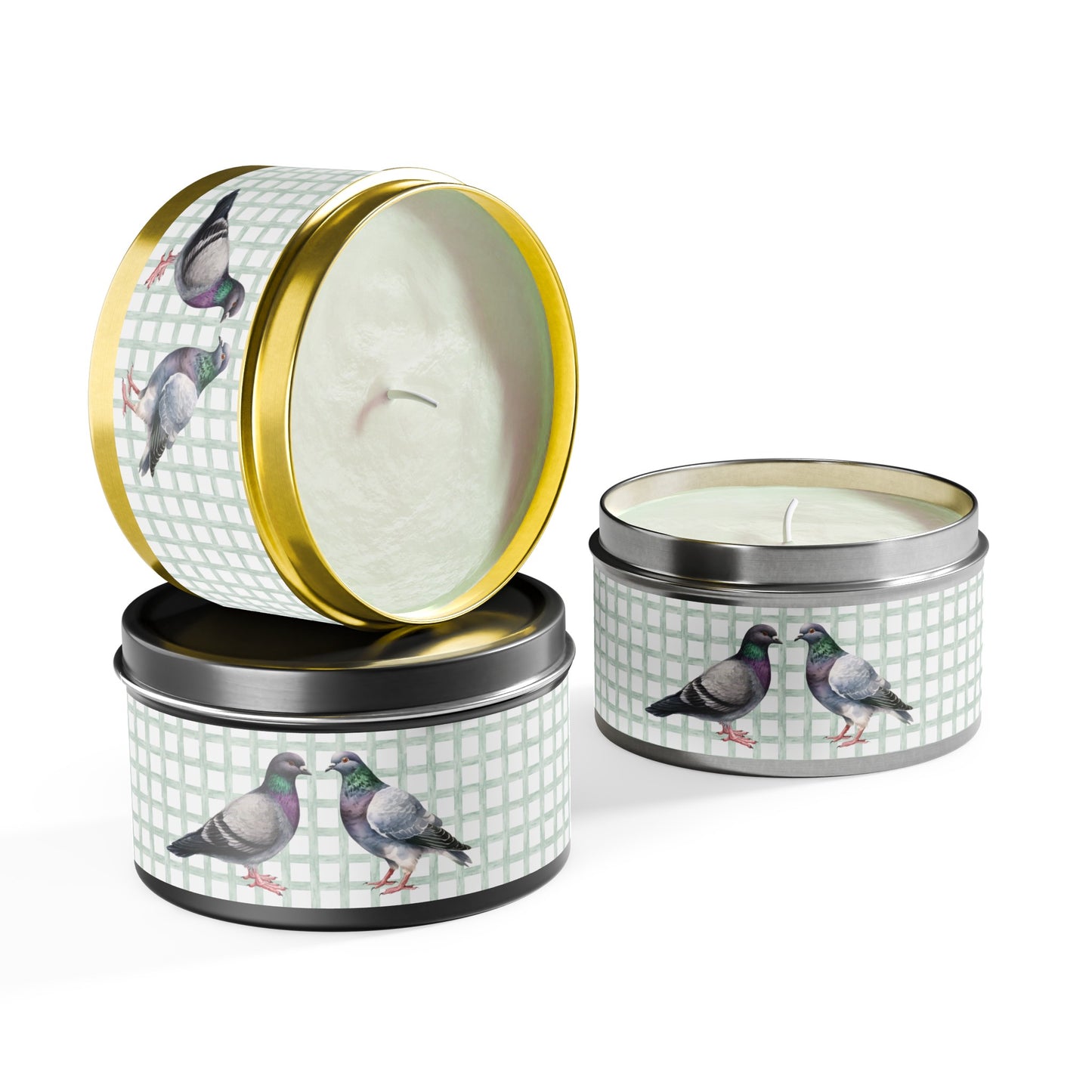 Pigeon Spring Themed Tin Candle