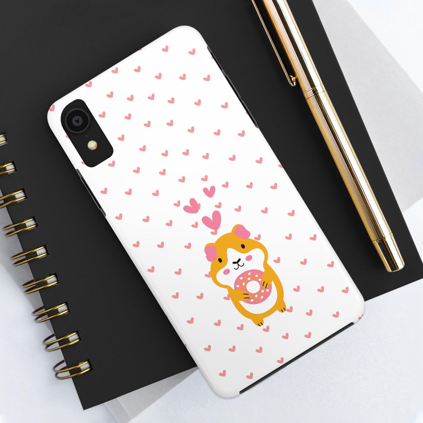 Cute Hamster & Donut Phone Case (Tough) -- [iPhone Only]