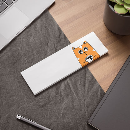 Cat With Coffee Post-it® Note Pads, Cat Sticky Notes, Orange Cat Post-It Notes