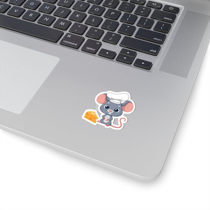 Rat Chef with Cheese Kiss-Cut Sticker