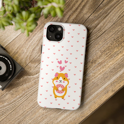 Cute Hamster & Donut Phone Case (Tough) -- [iPhone Only]