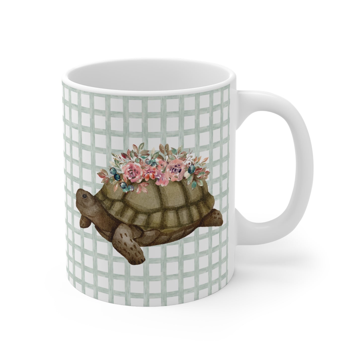 'Turtle with Flowers' Mug