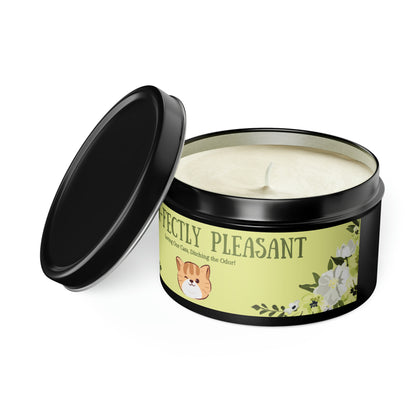 Purr-fectly Pleasant Cat Litter Defusing Tin Candle