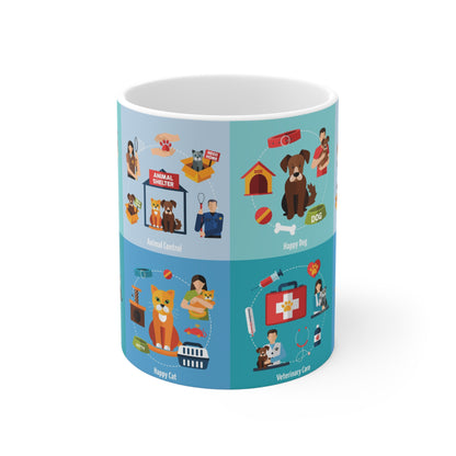 Animal Shelter 11 oz Mug "Heroes of the Rescue: Celebrating Shelter Workers, Animal Control, and Vet Care"