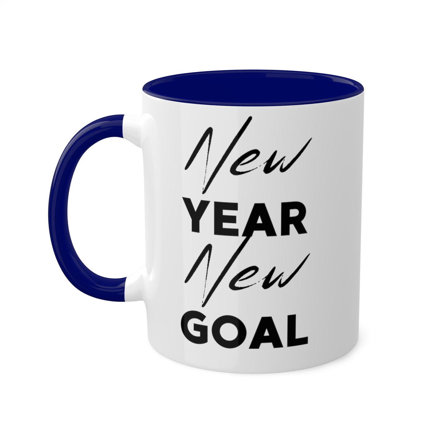 "New Year, New Goal" Colorful Mugs (11 oz)