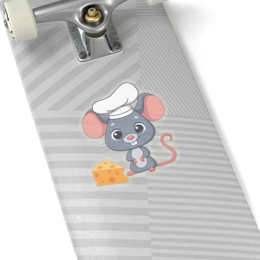 Rat Chef with Cheese Kiss-Cut Sticker