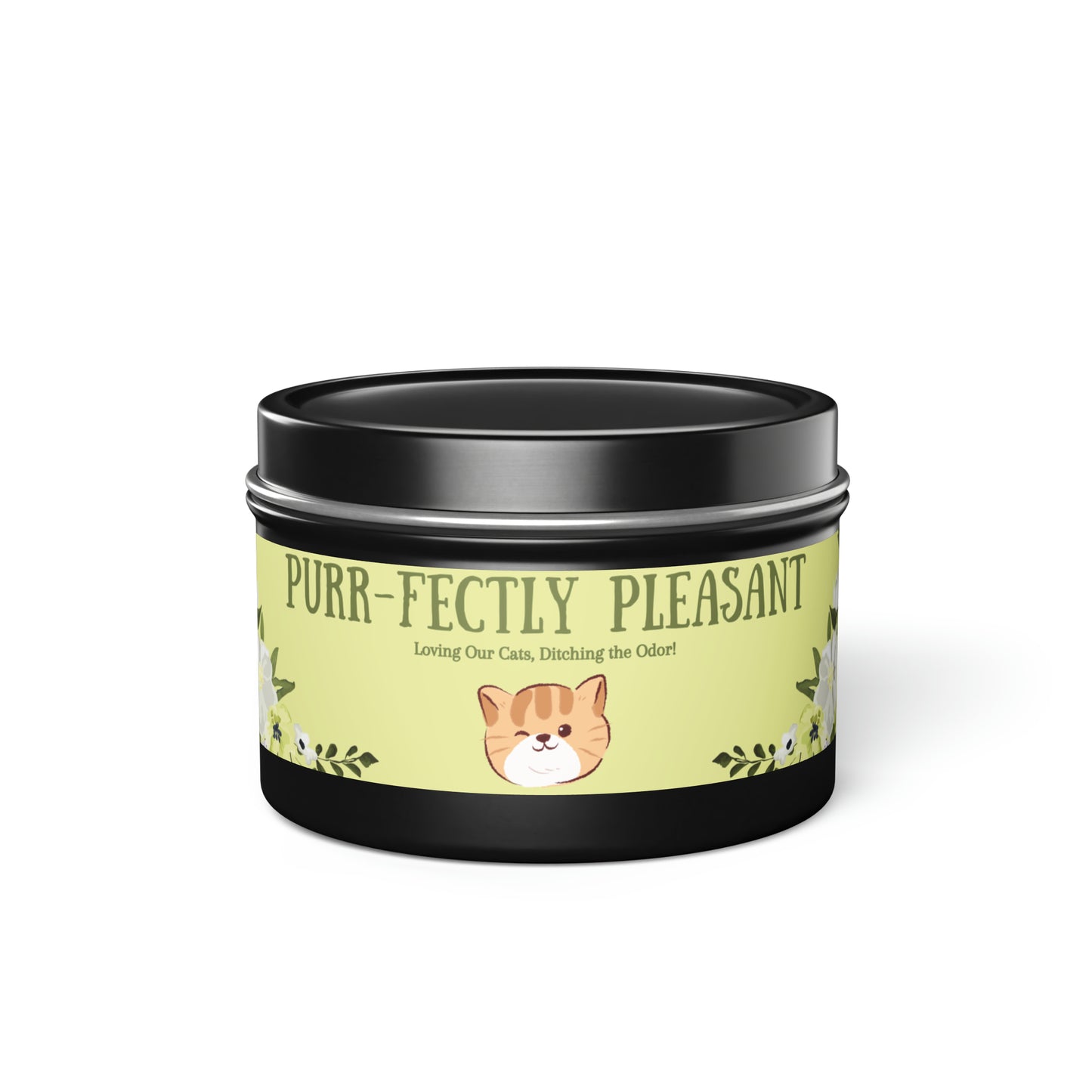 Purr-fectly Pleasant Cat Litter Defusing Tin Candle