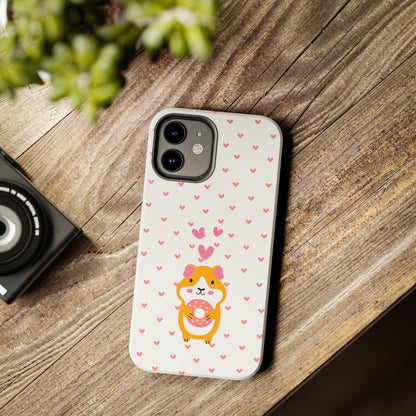 Cute Hamster & Donut Phone Case (Tough) -- [iPhone Only]