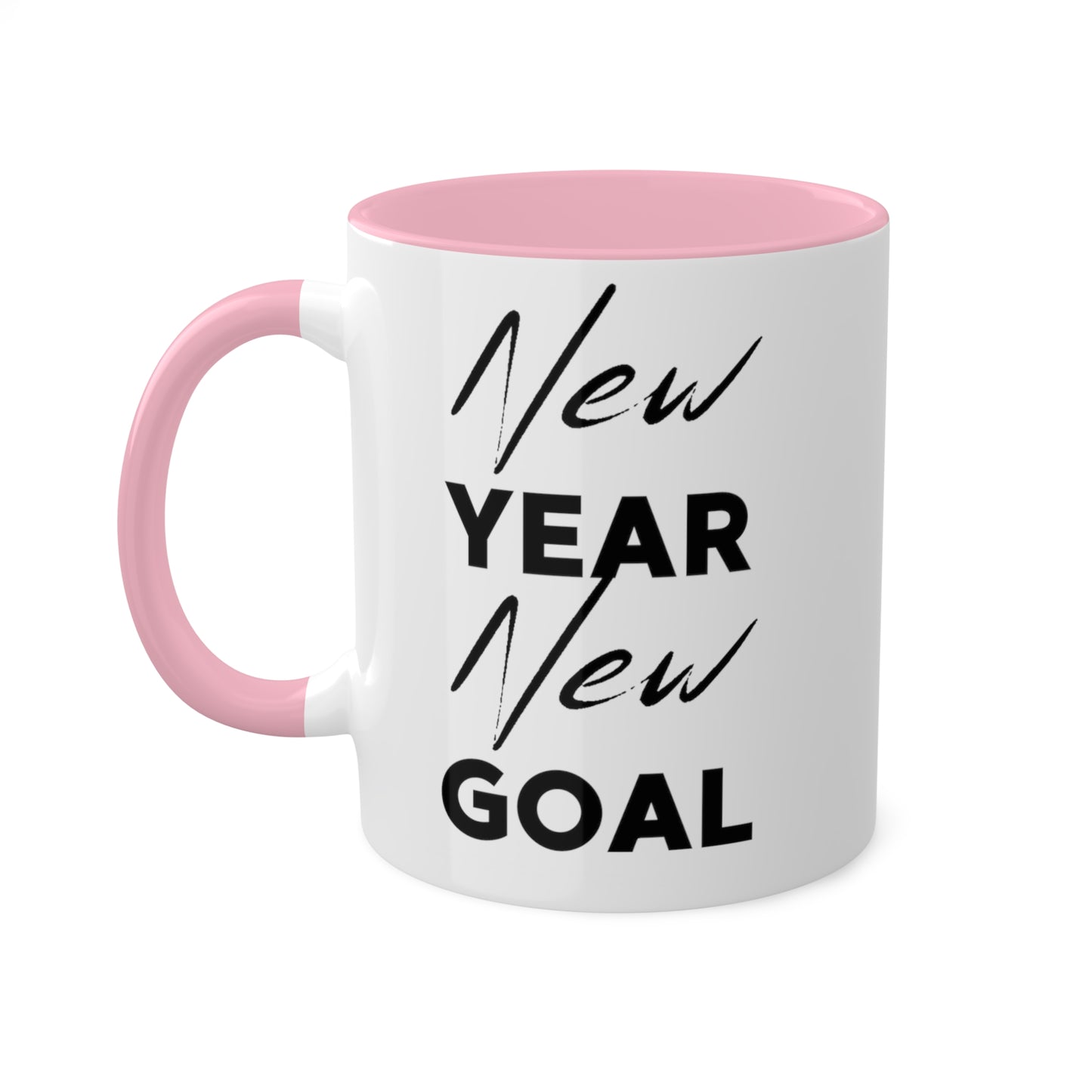 "New Year, New Goal" Colorful Mugs (11 oz)