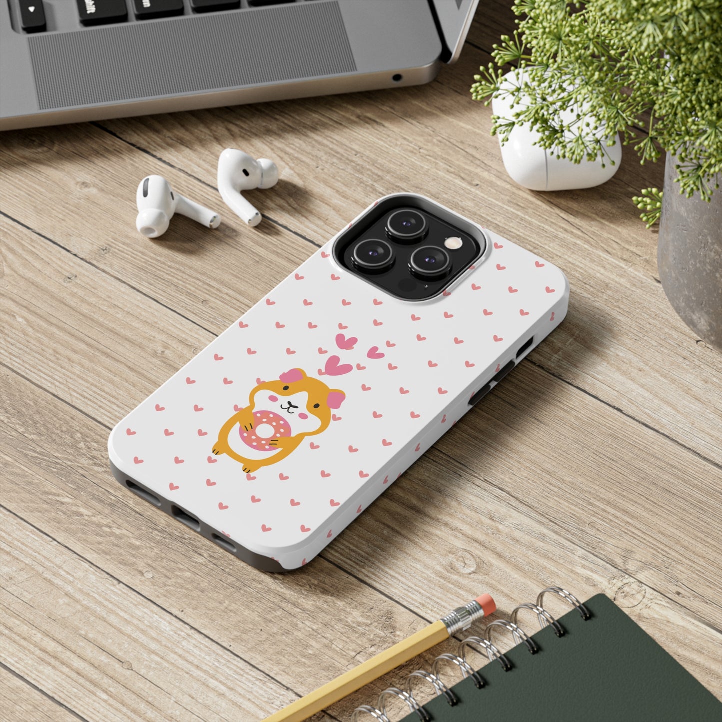 Cute Hamster & Donut Phone Case (Tough) -- [iPhone Only]