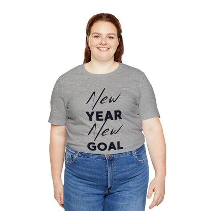 "New Year, New Goal -- Become a Foster" T-Shirt Unisex Short Sleeve Tee (Multiple Sizes & Colors)