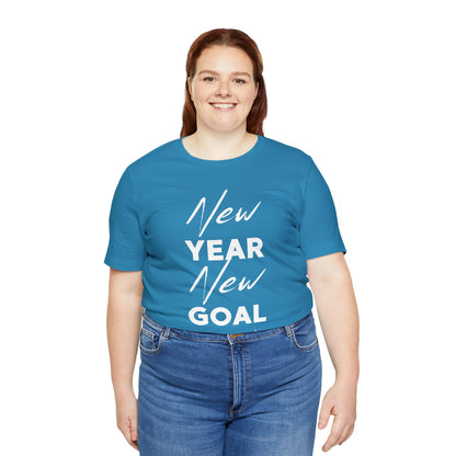 "New Year, New Goal -- Become a Foster" T-Shirt Unisex Short Sleeve Tee (Multiple Sizes & Colors)