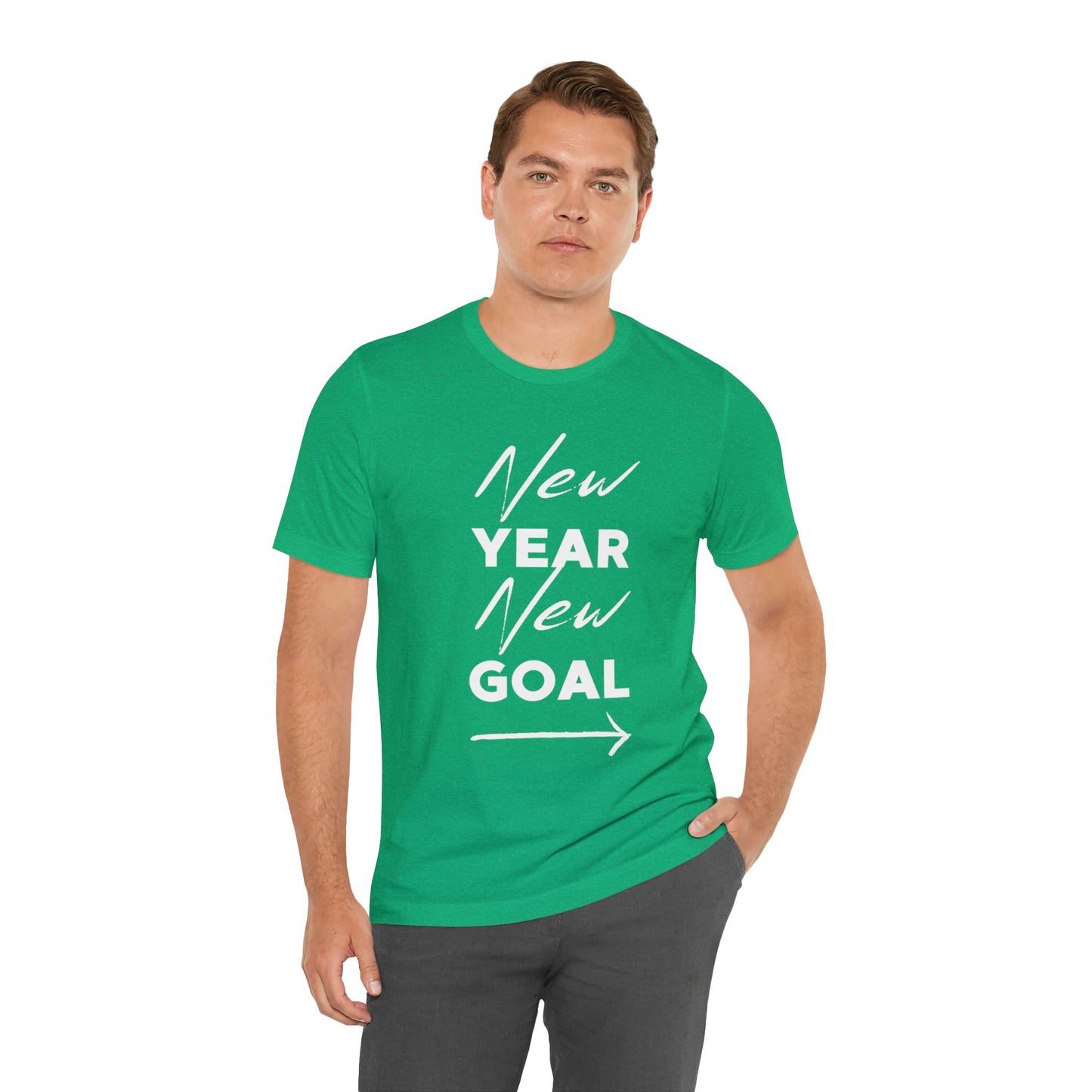 "New Year, New Goal -- Become a Foster" T-Shirt Unisex Short Sleeve Tee (Multiple Sizes & Colors)