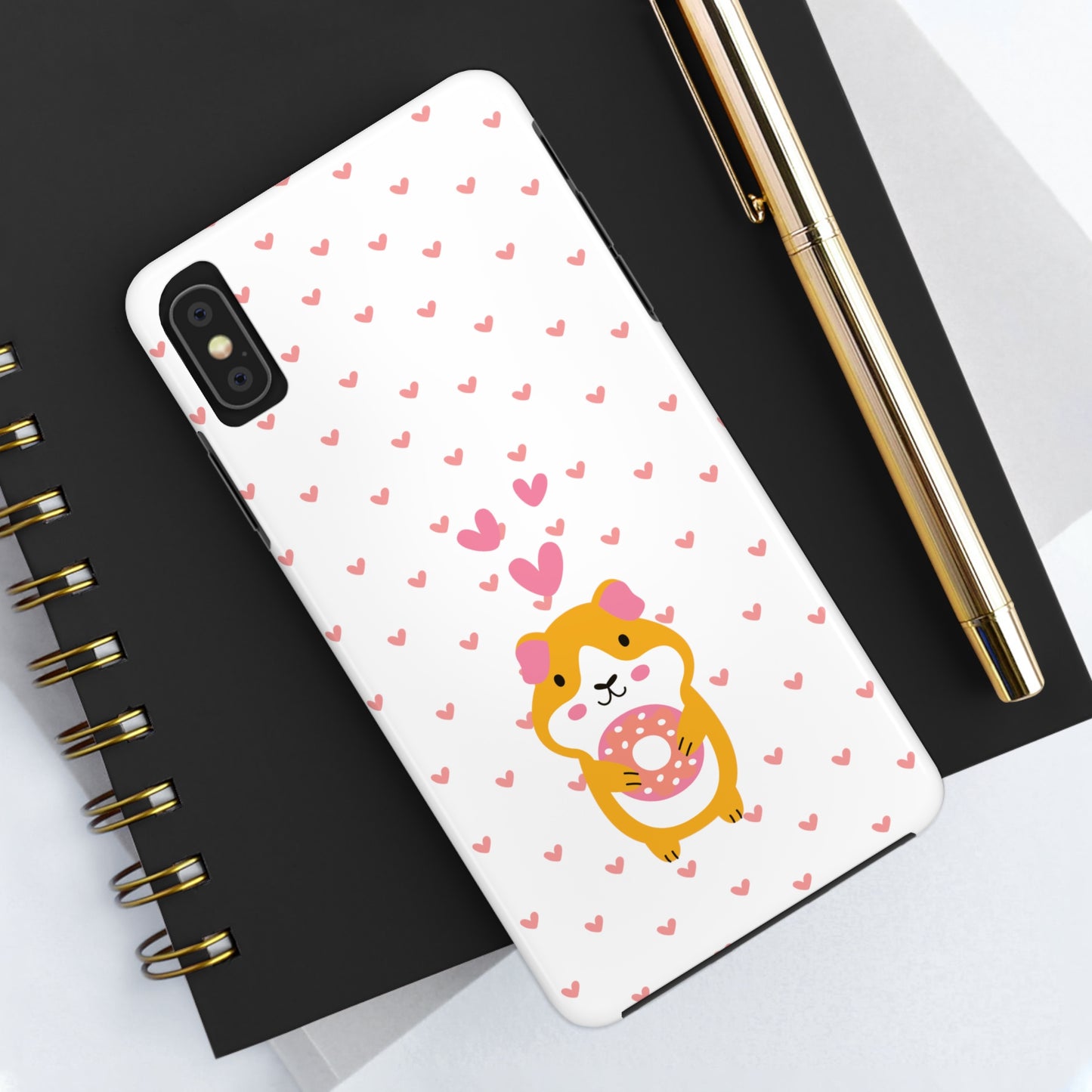 Cute Hamster & Donut Phone Case (Tough) -- [iPhone Only]