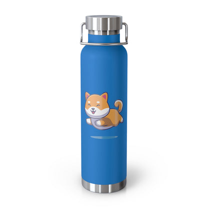 Shiba Inu Copper Vacuum Insulated Bottle, Jumping Shiba Inu Water Bottle, Shiba Inu Cartoon Water Bottle