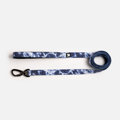 Blue Tie Dye Poplin Dog Leash