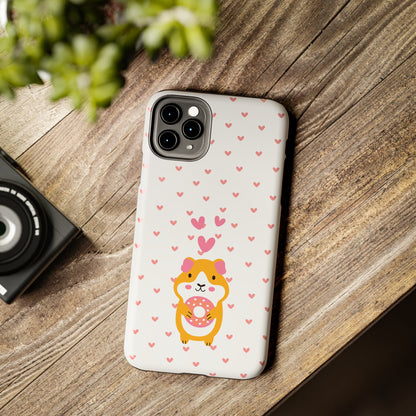 Cute Hamster & Donut Phone Case (Tough) -- [iPhone Only]